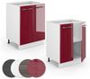 Midischrank Fame-Line Bordeaux Hochglanz 60 x 82 cm ohne Arbeitsplatte Vicco Bild 3