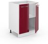 Midischrank Fame-Line Bordeaux Hochglanz 60 x 82 cm ohne Arbeitsplatte Vicco Bild 2