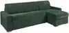 Vente-unique - CALITO Sofa SamtStoff Grün - B 223 cm152 cm x H 93 cm x L 298 cm Bild 2