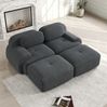 2-Sitzer-Sofa aus Cordstoff, modular & rahmenlos, 208 x 178 x 75 cm, grau Bild 3