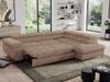 Mks Möbel 'Pedro L-Form' Ecksofa mit Schlaffunktion, verstellbaren Kopfstützen & Bettkasten, Braun, Cord, rechts Bild 5