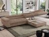 Mks Möbel 'Pedro L-Form' Ecksofa mit Schlaffunktion, verstellbaren Kopfstützen & Bettkasten, Braun, Cord, rechts Bild 4