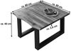 Couchtisch Baumkante 80 x 80 cm Akazie cognacfarben schwarz Esra 76844494 Bild 2