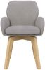 vidaXL Drehstuhl Esszimmer 6 pcs Bouclé Hellgrau 54 x 58 x 87 cm 3428289 Bild 3