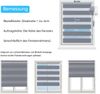 Sekey Doppelrollo Klemmfix ohne Bohren für Fenster Blickdicht 70x130cm Grau Bild 5
