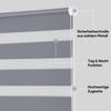 Sekey Doppelrollo Klemmfix ohne Bohren für Fenster Blickdicht 70x130cm Grau Bild 3