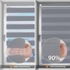 Sekey Doppelrollo Klemmfix ohne Bohren für Fenster Blickdicht 70x130cm Grau Bild 4
