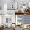 Sekey Doppelrollo Klemmfix ohne Bohren für Fenster Blickdicht 70x130cm Grau Bild 2