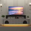 TV-Schrank Tisch 114cm 2 Lagerung Kurzer TV-Ständer bis 60 Zoll Wohnzimmer Bild 4