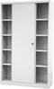 BISLEY ECO Schiebetürenschrank aus Metall abschließbar 5 OH in verkehrsweiß Aktenschrank Werkzeugschrank Schrank mit Schiebetüren, SD12194S-696 Bild 2