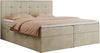 Boxspringbett, Doppelbett Matratze und Topper, Polsterbett - CENTOS - 180x200cm - Beige Velours - H4 Bild 3