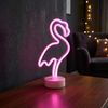 LED Tischleuchte, Flamingo, weiß, Neonleuchte, H 33 cm Bild 2