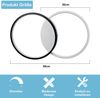ZMH LED Deckenleuchte Wohnzimmer Deckenlampe - Dimmbar 45W Schwarz Modern Schlafzimmerlampe mit Fernbedienung Wohnzimmerlampe 50CM Metall Design küchenlampe für Schlafzimmer Kinderzimmer Bild 3