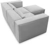 Ecksofa Designersofa NEVIO XS in Stoff Lincoln Blau Ottomane Rechts Bild 2