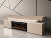 TV-Lowboard EF 2D Glossa Bis mit Kamin (Farbe: Wüstensand, mit weißer LED-Beleuchtung) Bild 3