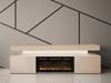 TV-Lowboard EF 2D Glossa Bis mit Kamin (Farbe: Wüstensand, mit weißer LED-Beleuchtung) Bild 2