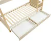 Vente-unique - LIMODARA Bett Holz, Platte Beige - B 101,5 cm x H 162,5 cm x L 208 cm Bild 5
