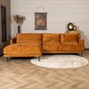 Bronx71 Ecksofa Denver Samt ockergelb/cognac links Bild 4