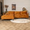 Bronx71 Ecksofa Denver Samt ockergelb/cognac links Bild 3