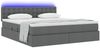 vidaXL LED-Speicherbett mit Matratze Dunkelgrau 160 x 200 cm Stoff 3371281 Bild 3