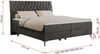 Boxspringbett mit 2 Bettkästen Matratze und Topper - MILEN - 120x200cm - Dunkelgrau Velours - H3 Bild 5