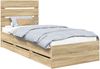 vidaXL Bettrahmen Sonoma-Eiche 75 x 190 cm Ingenieurs Holz 3411869 Bild 2
