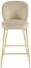 Vente-unique - POLPONA Barhocker SamtStoff Beige - B 56 cm x H 96,5 cm x L 44 cm Bild 3