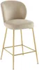 Vente-unique - POLPONA Barhocker SamtStoff Beige - B 56 cm x H 96,5 cm x L 44 cm Bild 4