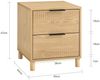 SoBuy FBT166-N Nachttisch, Spanplatte, Melamin, Helle Eiche, 40 x 47 x 36 cm Bild 3
