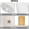 ZMH Pendelleuchte Modern Esszimmer Hängelampe: 2 x Metall Hängeleuchte Ø20cm Weiß E27 Esstischlampe Retro Hängend Esszimmerlampe Innen Schlafzimmer Pendellampe für Küche Wohnzimmer Flur Bar Resturant Bild 5