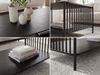 Couchtisch 110x60cm Eiche Optik Schwarz Rechteckig - Design Sofatisch Metall - Wohnzimmertisch Ablage - Loungetisch Stauraum - Beistelltisch Kaffeetisch Bild 5