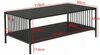 Couchtisch 110x60cm Eiche Optik Schwarz Rechteckig - Design Sofatisch Metall - Wohnzimmertisch Ablage - Loungetisch Stauraum - Beistelltisch Kaffeetisch Bild 4