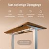 Desktronic HomePro Elektrisch höhenverstellbarer Schreibtisch 200x80cm Massive Eiche/Weiß mit Memory-Funktion, Anti-Kollisions Technologie, USB-A und USB-C-Ladeanschlüssen Bild 3