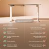 Desktronic HomePro Elektrisch höhenverstellbarer Schreibtisch 200x80cm Massive Eiche/Weiß mit Memory-Funktion, Anti-Kollisions Technologie, USB-A und USB-C-Ladeanschlüssen Bild 5
