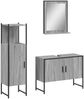 vidaXL 3-tlg. Badmöbel-Set Grau Sonoma Holzwerkstoff 3214352 Bild 2