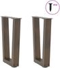 vidaXL Couchtischbeine V-Form 2 Stück Naturstahl 28x(42-43,3) cm Stahl 4012623 Bild 3