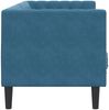 vidaXL Chesterfield-Sofa mit Nackenrollen 3-Sitzer Blau Samt 372701 Bild 5
