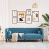 vidaXL Chesterfield-Sofa mit Nackenrollen 3-Sitzer Blau Samt 372701 Bild 3