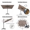 osoltus Ampelschirm Grande KOS Alu mit Kurbel 4 x 3m Tilt axial schwenkbar Taupe Bild 4
