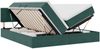 vidaXL Bett mit LED-Lichtleisten Dunkelgrün 200 x 200 cm Samt 3371642 Bild 2