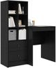 vidaXL Schreibtisch mit Schubladen 2 pcs Schwarz Eichen-Optik 3337338 Bild 3