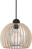 Nordlux Schwarze Pendelleuchten Chino 25 Ø 25 Cm Braun 1-flammig Kugelförmig, Braun, schwarz, Holz, Kunststoff, Stoff, 84823014 Bild 4
