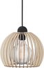Nordlux Schwarze Pendelleuchten Chino 25 Ø 25 Cm Braun 1-flammig Kugelförmig, Braun, schwarz, Holz, Kunststoff, Stoff, 84823014 Bild 1