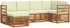 vidaXL Ecksofa Set mit Kissen 6 pcs Natur und Creme 3375070 Bild 2