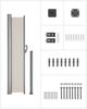 SONGMICS Alu-Seitenmarkise, ausziehbar, blickdicht, Beige, 180x300 cm Bild 4