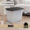 BigDean 4x80 L Aufbewahrungsbox mit Deckel und Rollen groß Budget Line Plastikbox mit Deckel XXL Bild 3