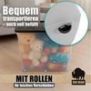 BigDean 4x80 L Aufbewahrungsbox mit Deckel und Rollen groß Budget Line Plastikbox mit Deckel XXL Bild 4