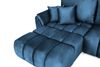 Ecksofa Schlafsofa Sofa COLLIN in Stoff Monolith Blau Ottomane Links Bild 4