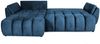 Ecksofa Schlafsofa Sofa COLLIN in Stoff Monolith Blau Ottomane Links Bild 3