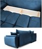 Ecksofa Schlafsofa Sofa COLLIN in Stoff Monolith Blau Ottomane Links Bild 5